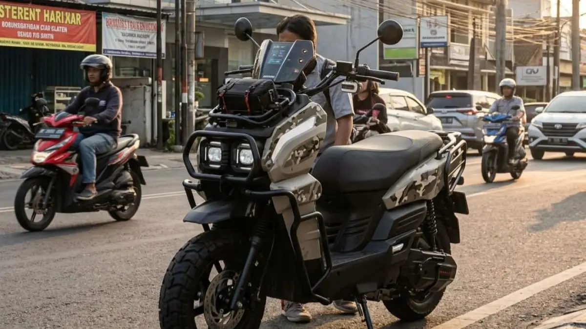 Indomobil E-Motor Tirano hadir dengan desain keren, fitur canggih, dan rasa berkendara seperti motor bensin. Ini ulasan lengkapnya!