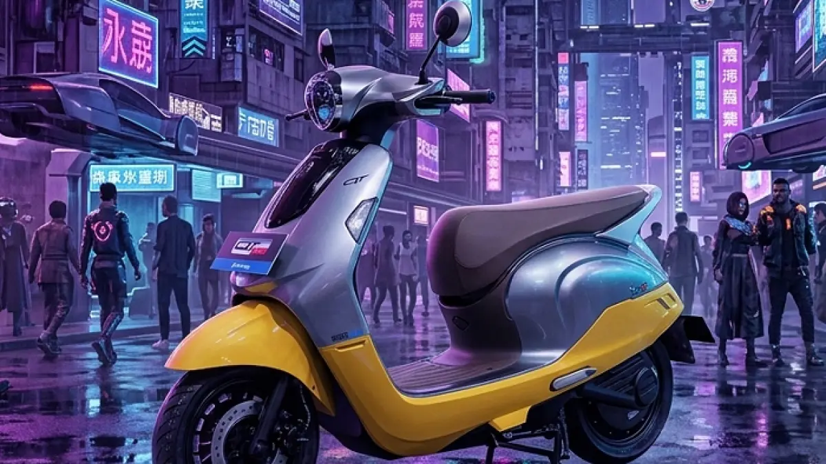 Indomobil eMotor QT Pro, motor listrik imut Rp15 jutaan dengan fitur lengkap dan jarak tempuh hingga 135 km. (GEMINI AI)