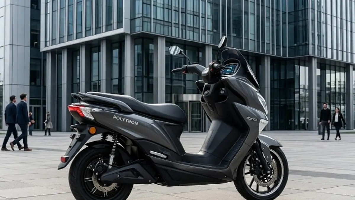 Polytron Fox Air jadi motor listrik mirip PCX dengan jarak tempuh 130 km dan fitur premium modern. (Ilustrasi Gemini AI)