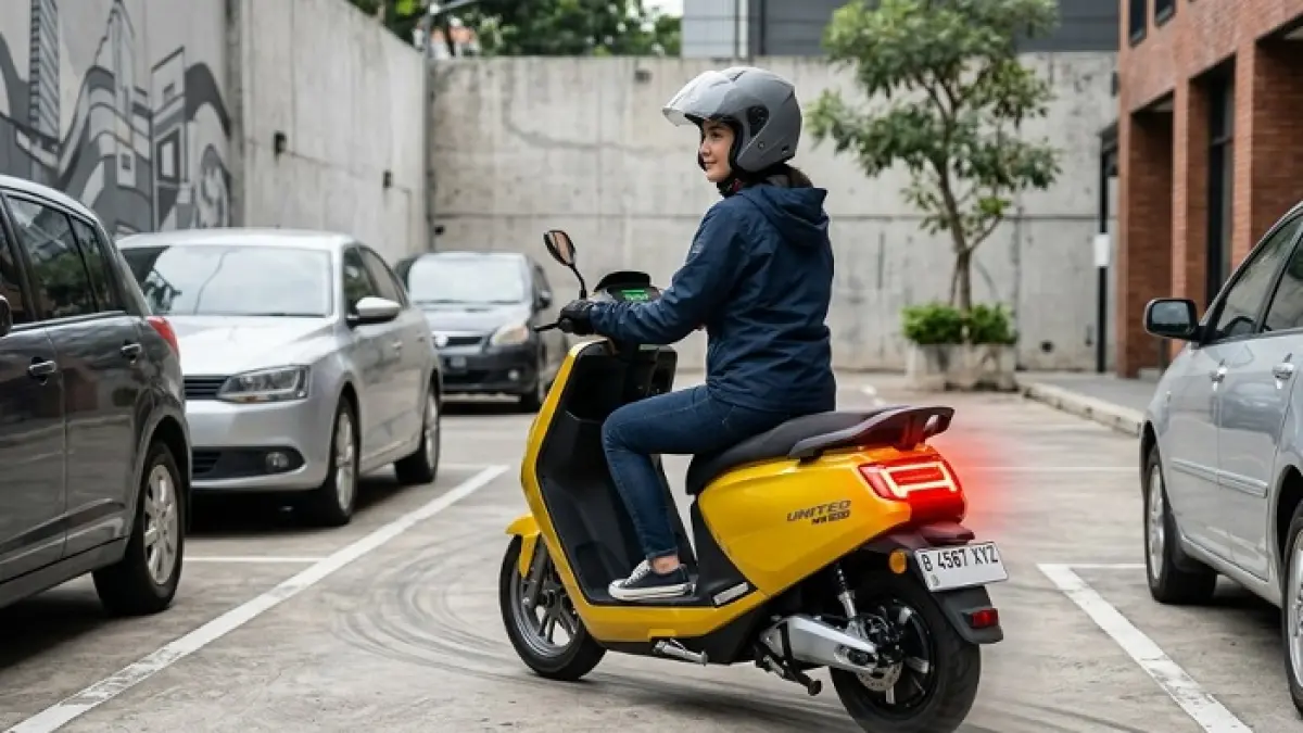 Review United MX 1200 viral karena harga Rp 8,8 juta, punya mode mundur dan bagasi besar. (Ilustrasi Gemini AI)