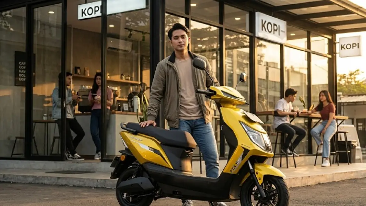 United MX 1200 jadi motor listrik murah Rp 8,8 juta yang menuai pro kontra karena desain dan fiturnya. (Ilustrasi Gemini AI)