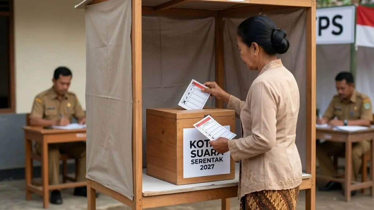 Pemkab Tulungagung memperkirakan kebutuhan anggaran untuk penyelenggaraan Pilkades Serentak 2027 mencapai Rp 40 miliar hingga Rp 50 miliar.(ILUSTRASI GEMINI AI)