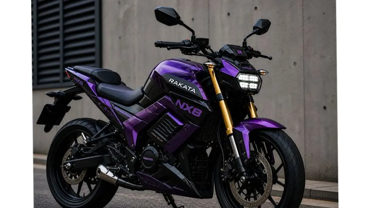 Rakata NX8, motor listrik Rp54 juta dengan ABS, gigi mundur, dan jarak 120 km. Saingi Kawasaki Z e-1 di IIMS 2024!(chatGPT)