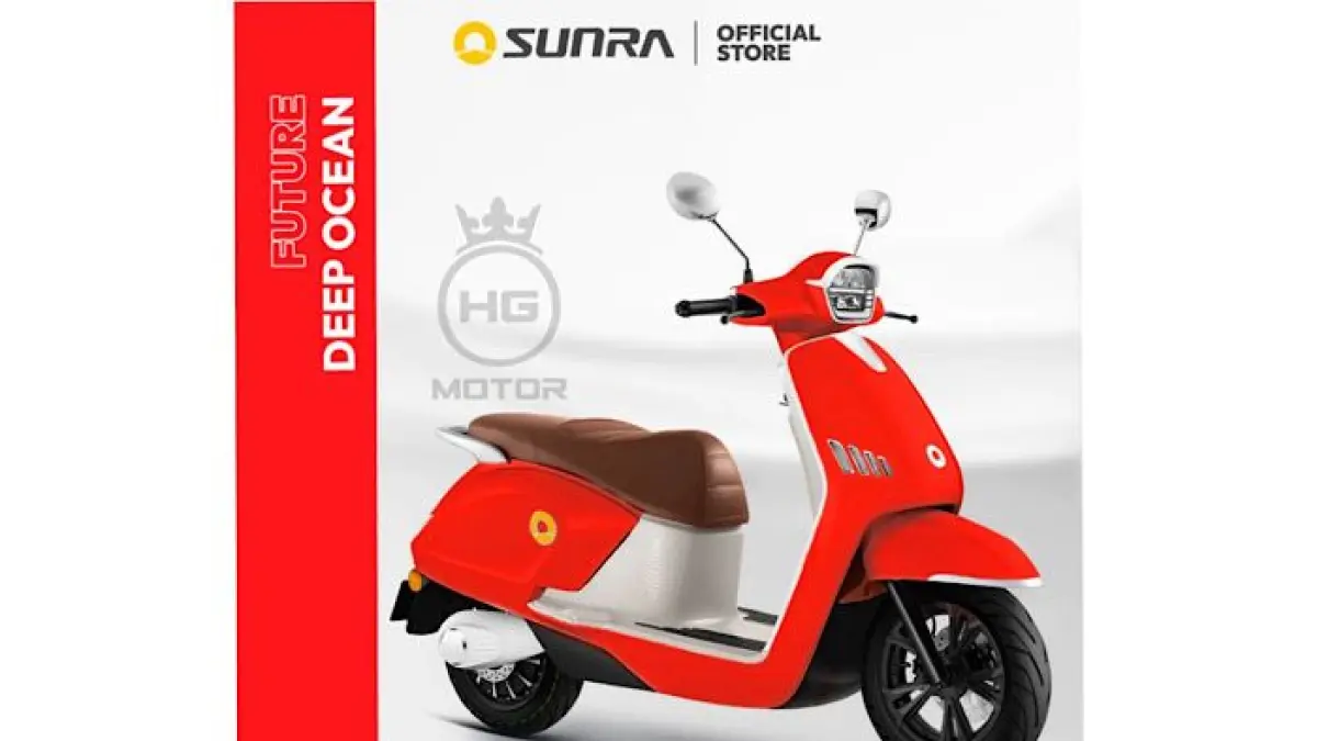 Review motor listrik Sunra Futur: desain retro klasik, performa halus, jarak tempuh 80 km, cocok untuk harian di kota.(pinterest)