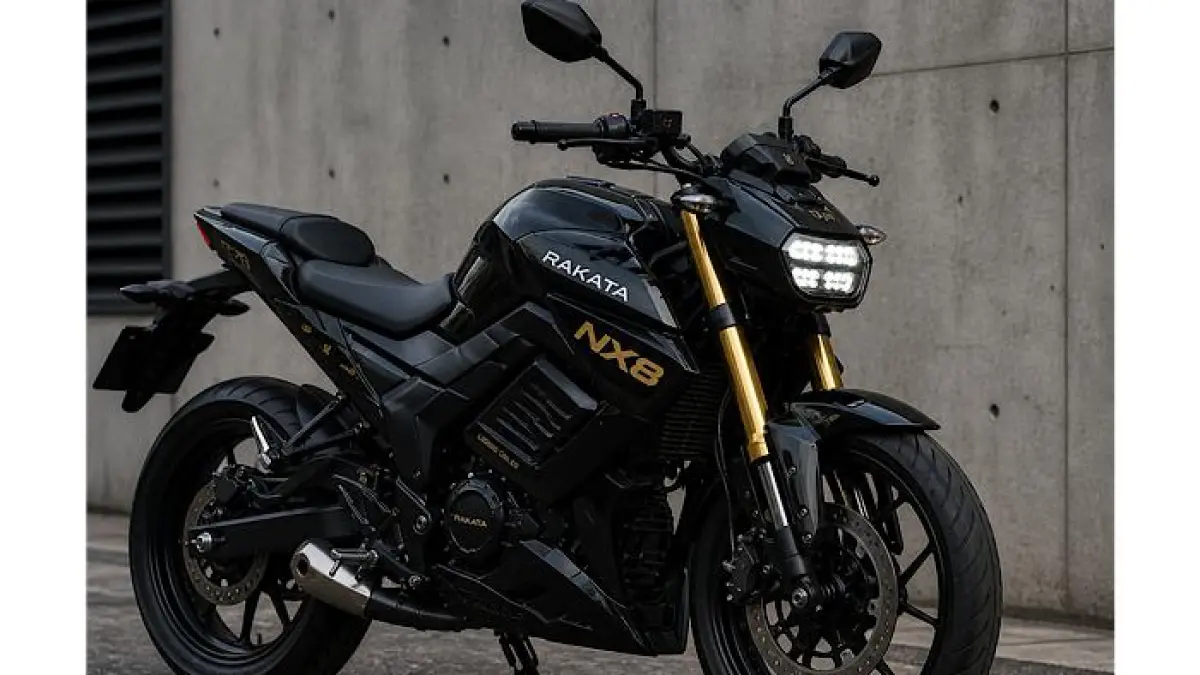 Spesifikasi Rakata NX8: motor listrik baru nol KM, baterai 72V, jarak tempuh hingga 130 km, cocok untuk mobilitas harian. (chatGPT)