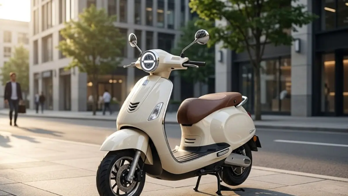 Harga Indomobil eMotor Kitty di IIMS 2026 jadi sorotan karena fitur NFC dan baterai hingga 130 Km. (Ilustrasi Gemini AI)