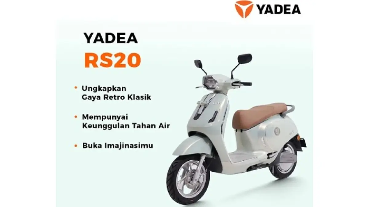 Harga motor listrik Yadea RS20 dan Yadea OVA 2026 mulai Rp8,9 juta. Simak spesifikasi, fitur, dan jarak tempuhnya di sini!(pinterest)