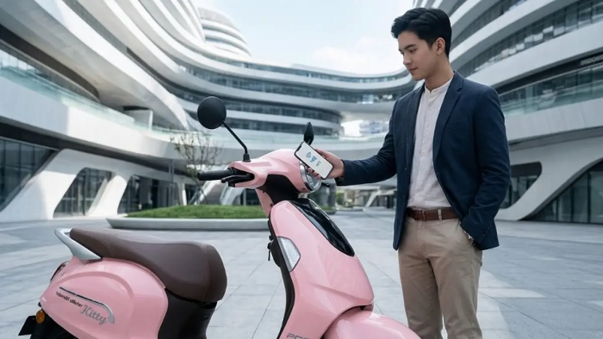 Indomobil eMotor QT resmi meluncur di IIMS 2026. Motor listrik Rp15 jutaan ini punya NFC dan jarak tempuh 135 Km. (Ilustrasi Gemini AI)