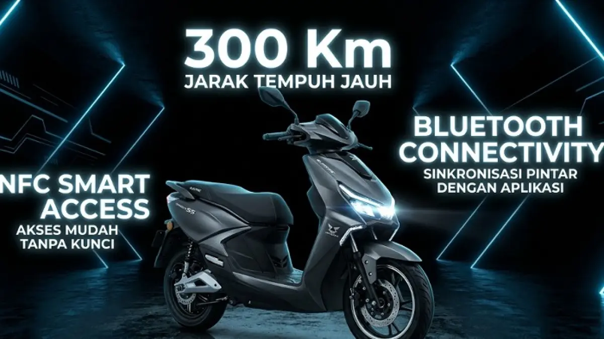 Motor listrik Alpha Servo touring Bogor-Bandung sejauh 133 km cuma dua kali charging dan masih sisa baterai 13 persen. (Ilustrasi Gemini AI)