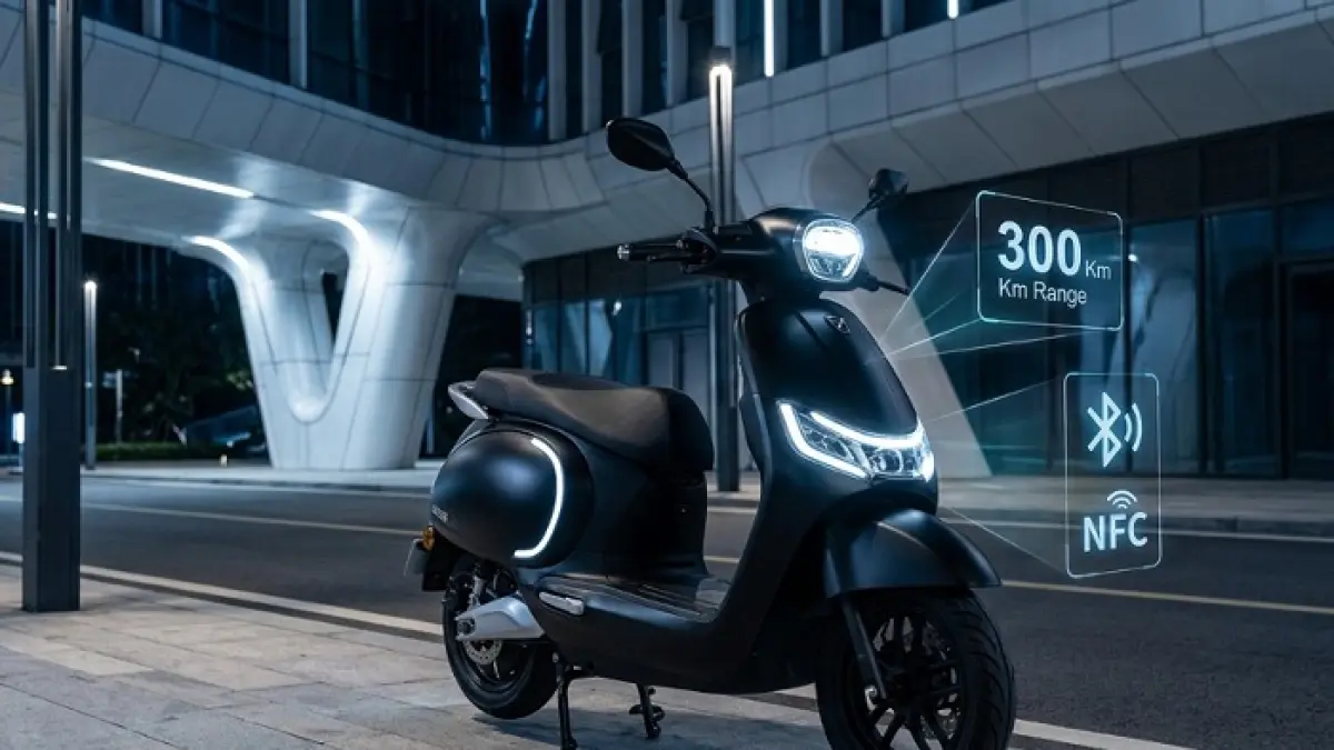 Motor listrik Zongsen S5 hadir dengan jarak tempuh 300 km, fitur Bluetooth, dan desain klasik modern. (Pinterest)