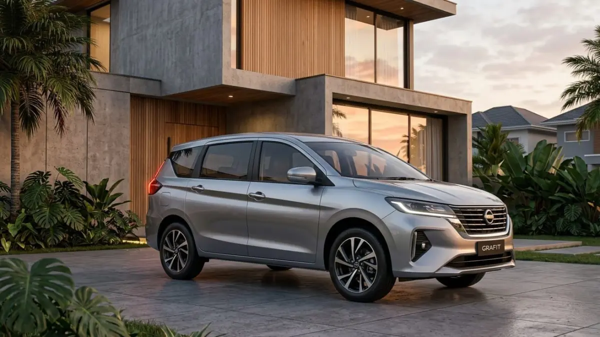 Nissan Grafit 2026 hadir dengan harga Rp105 jutaan, fitur lengkap, dan desain SUV modern siap tantang Avanza serta Sigra.