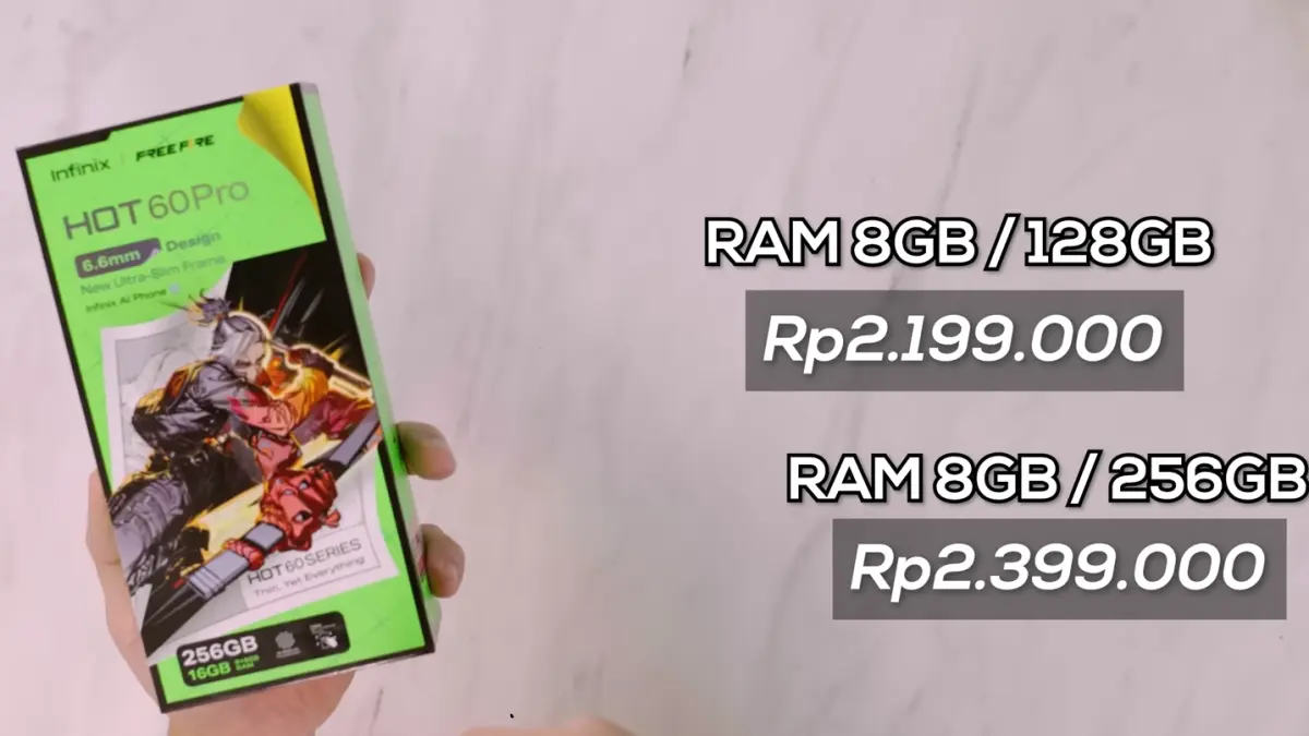 Review Infinix Hot 60 Pro dengan layar AMOLED 1,5K 144Hz, Helio G200 dan bodi tipis ala flagship harga Rp 2 jutaan.(screenshot youtube)