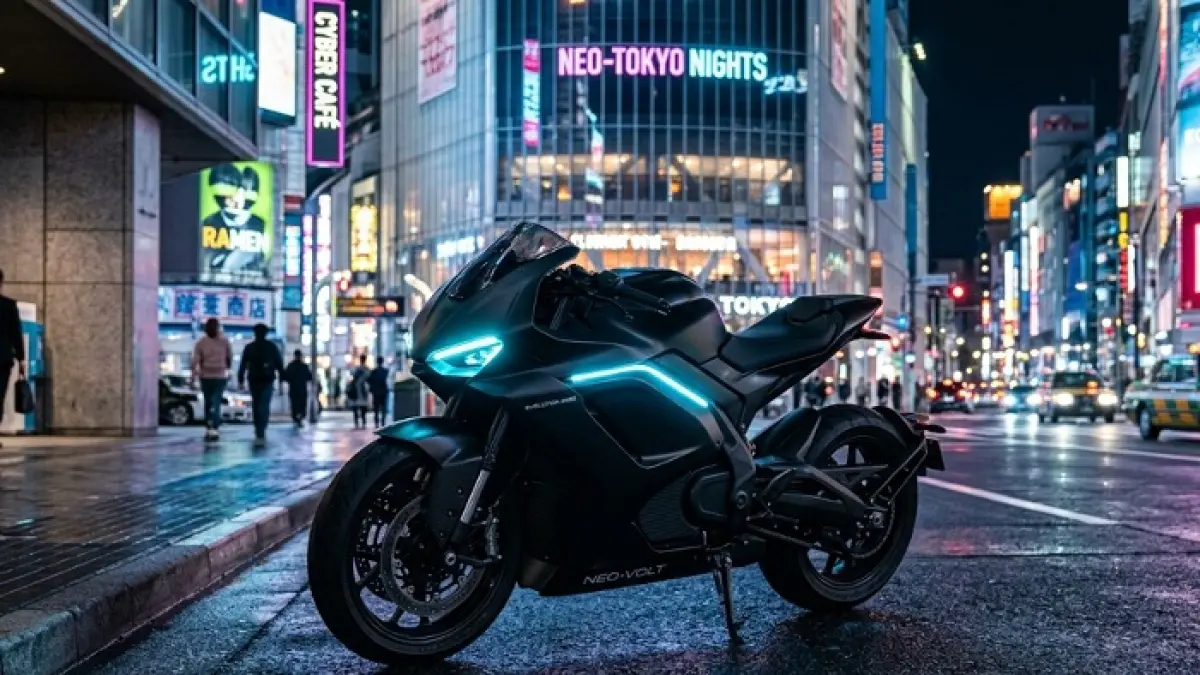 5 motor listrik premium terbaik 2025 hadir dengan fitur canggih dan jarak tempuh hingga 150 Km. (Ilustrasi Gemini AI)