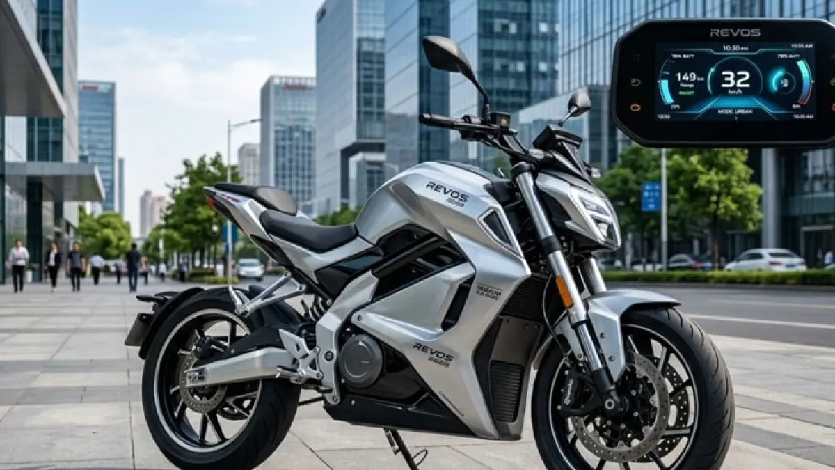 Motor listrik Tirano resmi meluncur dengan harga Rp25,9 juta, fitur canggih dan desain adventure futuristik. (Ilustrasi Gemini AI)
