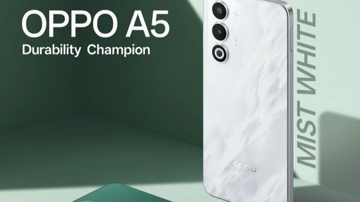 Oppo A5 Pro 5G hadir dengan triple IP rating, baterai 5800 mAh, fitur AI, dan bodi tangguh untuk aktivitas outdoor.