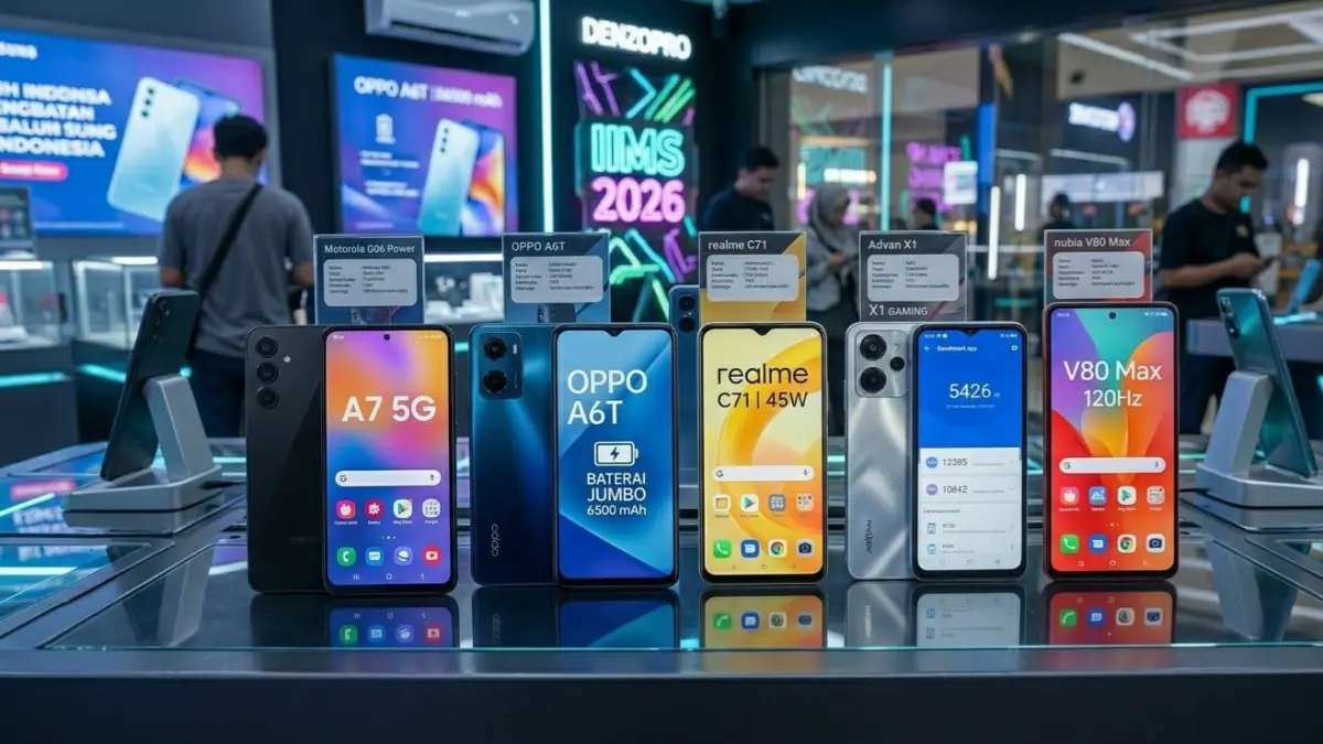 HP 1 jutaan terbaik Mei 2026 hadir dengan spek gahar, baterai jumbo, layar 120 Hz dan fitur lengkap harga murah.
