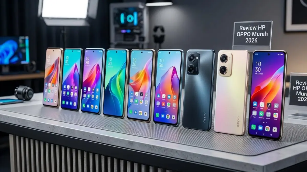 Daftar 7 HP Oppo 1 jutaan terbaik 2026, harga mulai Rp1,2 juta dengan baterai besar, kamera bagus, dan layar refresh rate tinggi.
