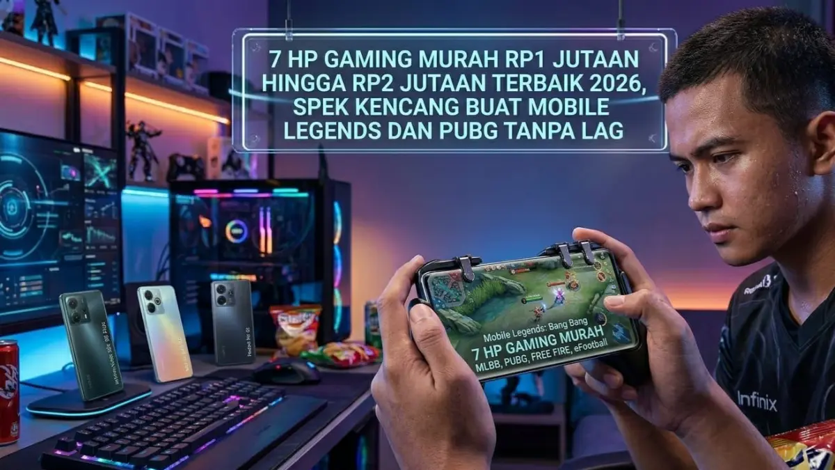 HP gaming murah terbaik 2026 hadir dengan spek kencang, RAM besar, dan performa lancar buat Mobile Legends hingga PUBG.
