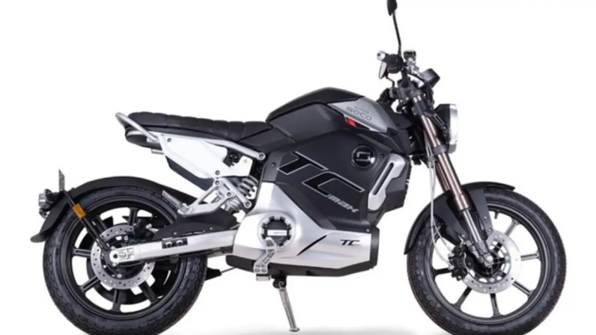 Super Soco TC Max motor listrik hadir dengan desain café racer modern dan performa sporty yang menarik perhatian. (PINTEREST)