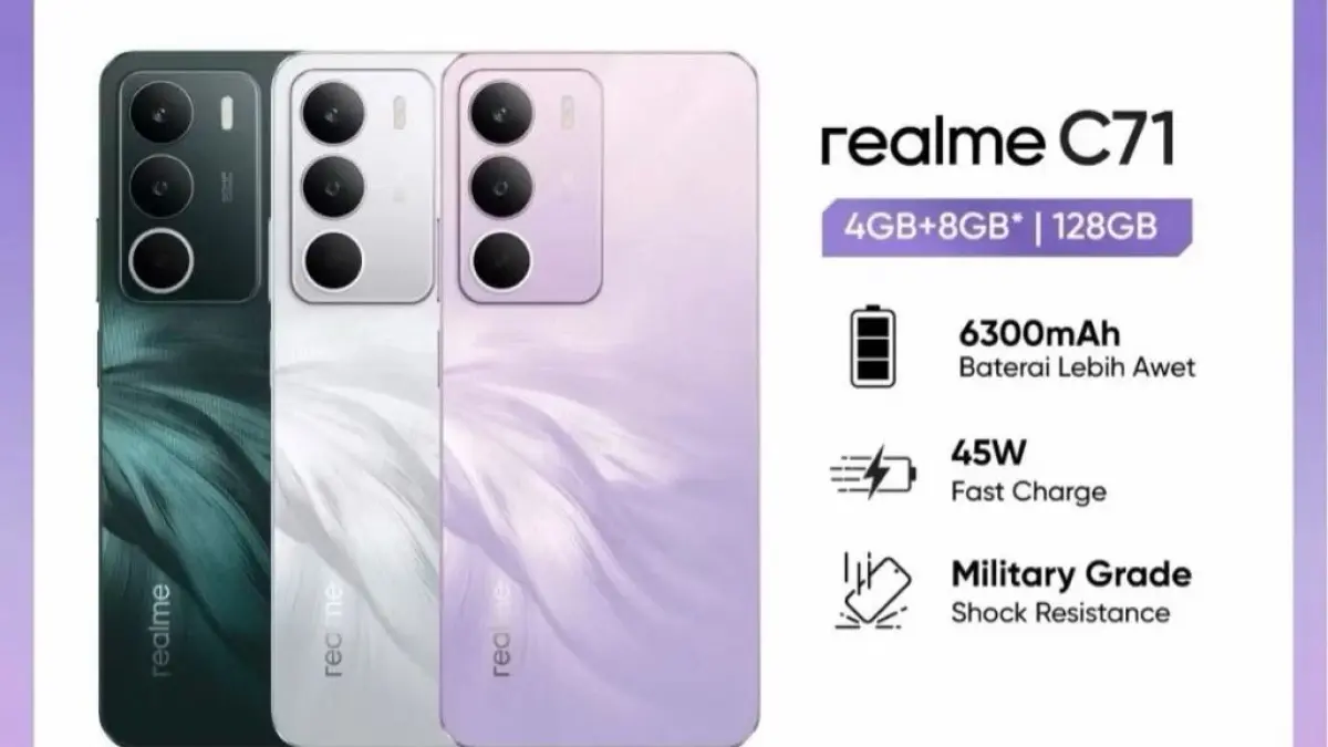 Realme C71 hadir dengan baterai 6300 mAh dan layar 120Hz, tapi chipset serta kamera depannya jadi sorotan pengguna.
