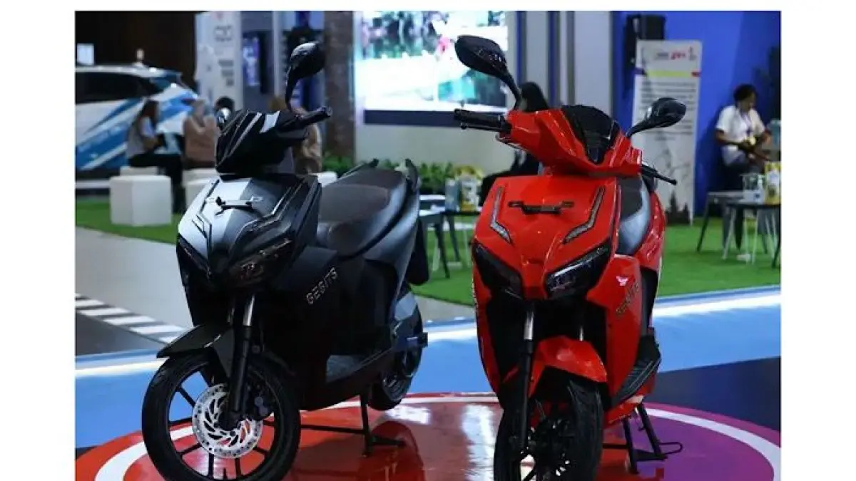 Gesit Raya G hadir dengan desain street sporty, top speed 70 km/jam, dan jarak tempuh 60 km. Harga mulai Rp27 jutaan.(pinterest)