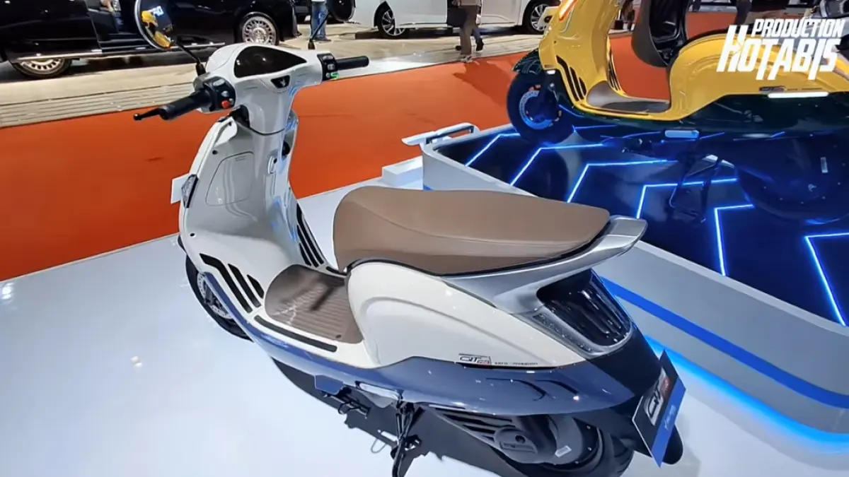 Motor listrik Indomobil Cutie Pro di IMS 2026 dibanderol Rp18 jutaan, jarak tempuh 140 km dan punya fitur anti mundur.(screenshot youtube)