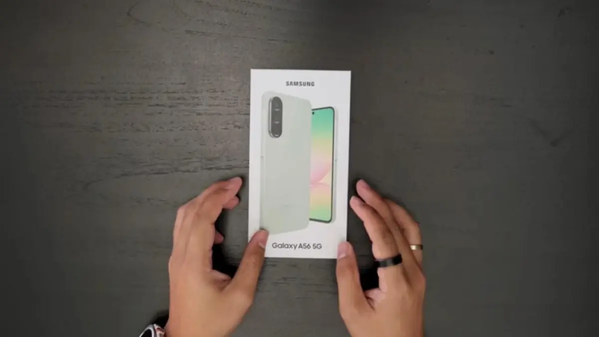 Samsung Galaxy A56 5G hadir dengan desain baru, Exynos 1580, One UI 7, dan fast charging 45 watt. Ini harga resminya.(screenshot youtube)