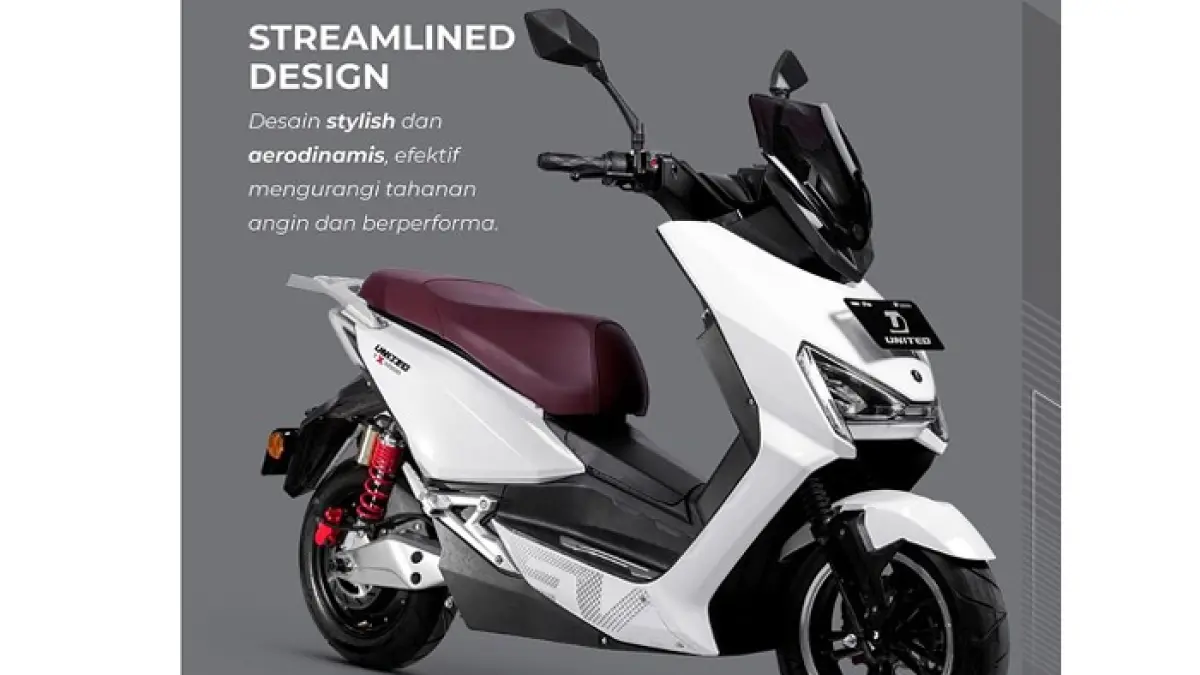 United TX3000 motor listrik hadir di IMS 2026, baterai ganda, jarak 120 km, harga promo Rp31 juta, fitur lengkap bikin heboh(Gemini AI)