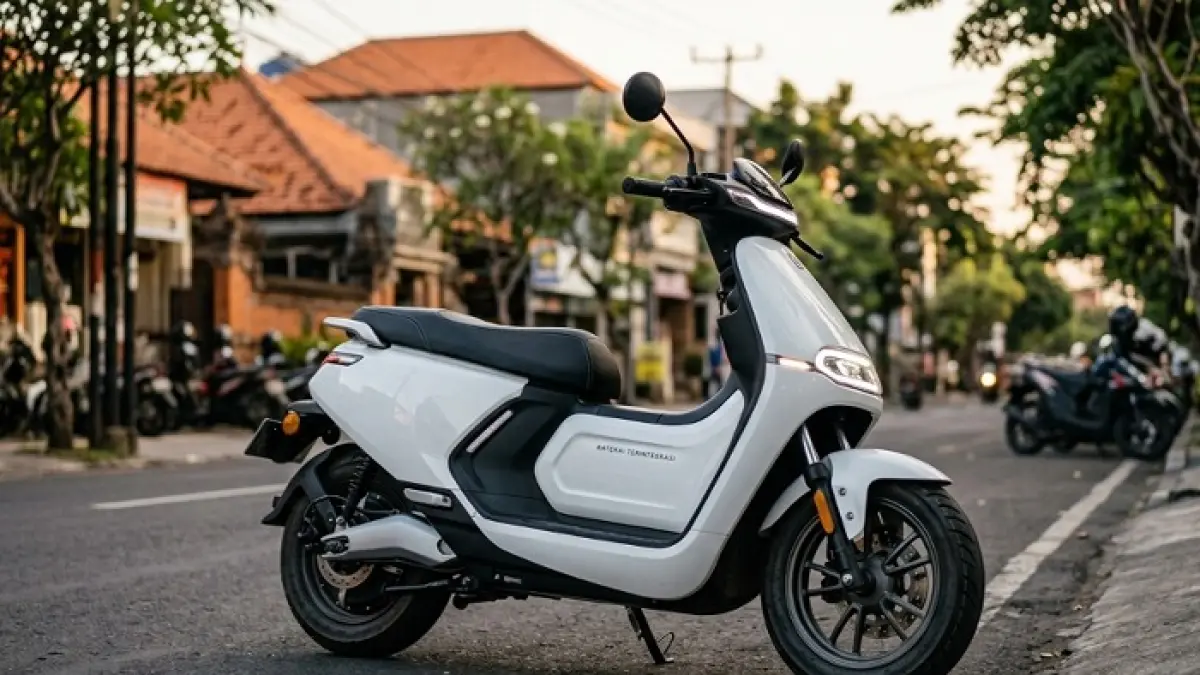 Motor listrik Indomobil E-Motor CTI Rp15 jutaan hadir dengan jarak tempuh 140 km tanpa sewa baterai. (Ilustrasi Gemini AI)