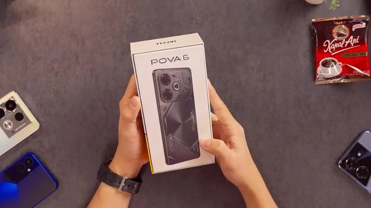 Tecno POVA 6 hadir dengan AMOLED 120Hz, Helio G99 Ultimate, baterai 6000 mAh, dan desain gaming futuristik di harga Rp2 jutaan.
( screenshot youtube )