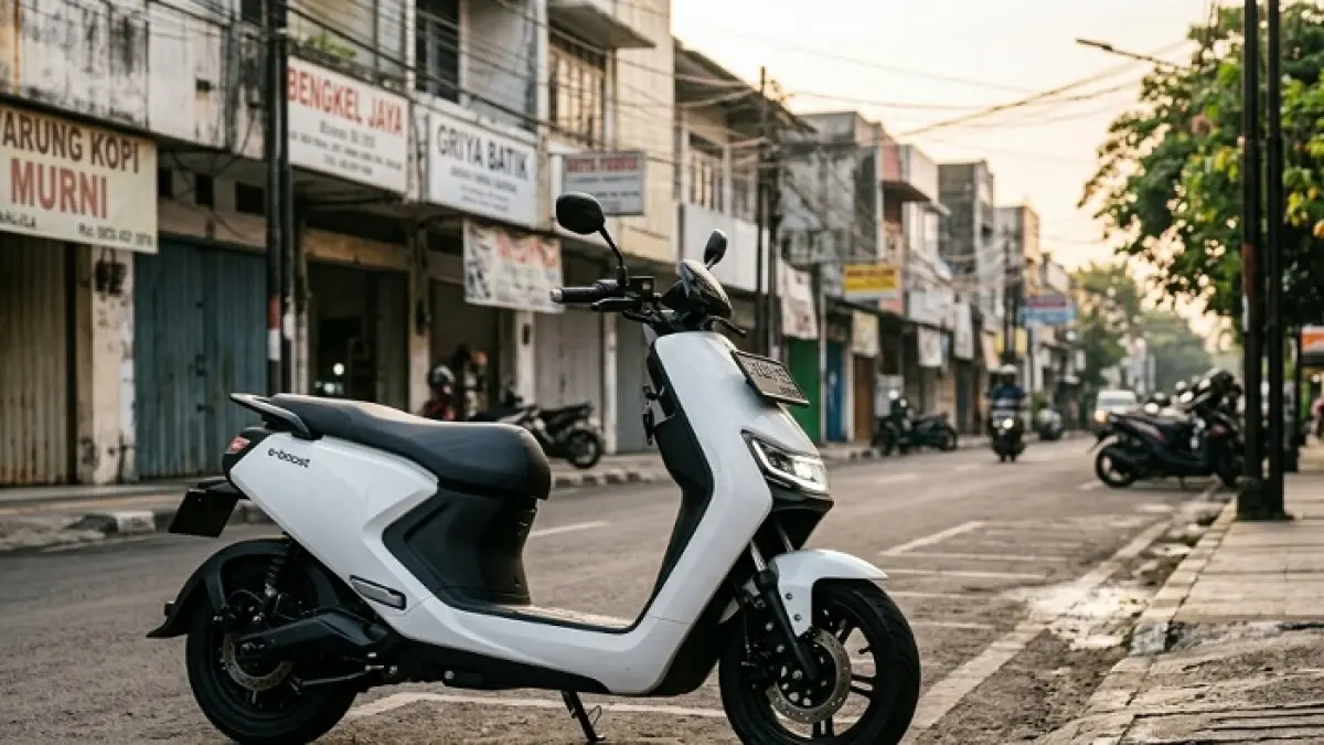Motor listrik Indomobil E-Motor CTI hadir Rp15 jutaan dengan jarak tempuh 140 km tanpa sewa baterai. (Ilustrasi Gemini AI)