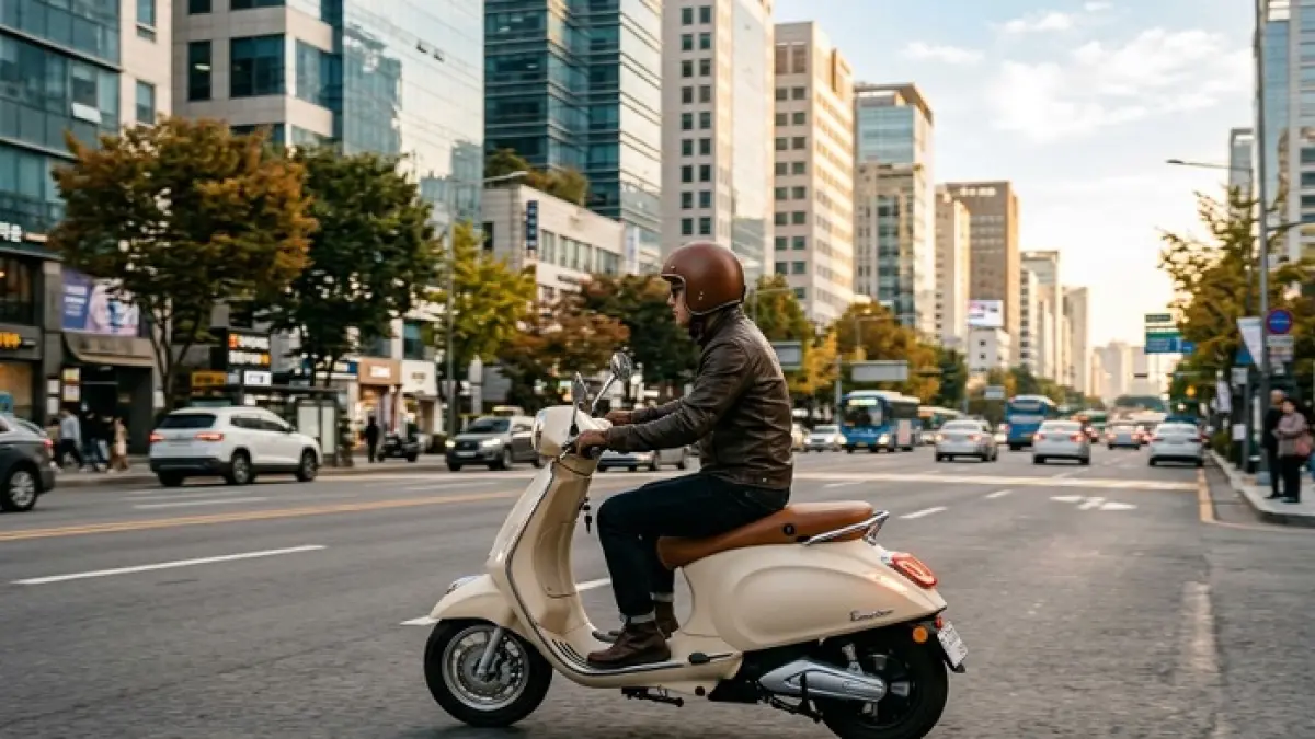 Motor listrik Indomobil eMotor QT hadir dengan desain retro Eropa dan jarak tempuh 135 Km. (Ilustrasi Gemini AI)