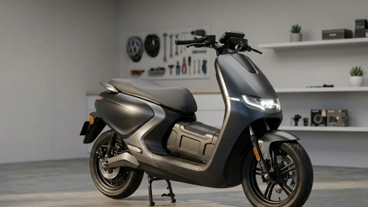 Polytron Fox 350 hadir dengan fitur melimpah, jarak tempuh 140 km dan harga Rp15 jutaan. (Ilustrasi Gemini AI)