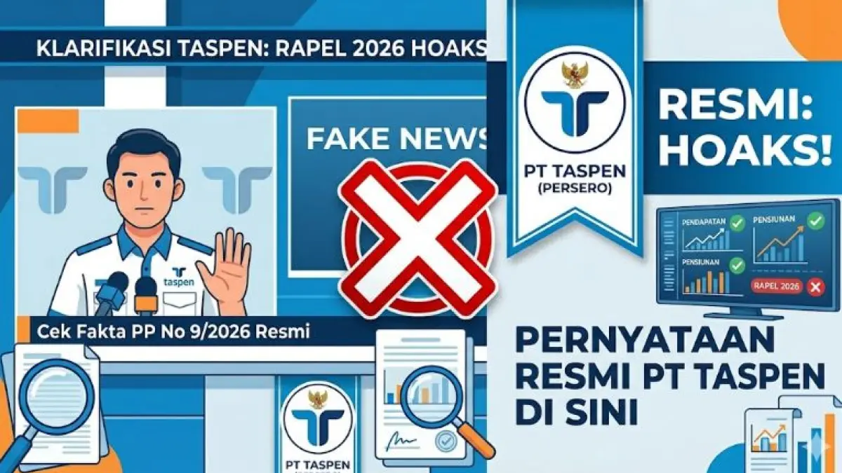 Kabar rapel gaji pensiunan 2026 segera cair dipastikan hoaks. Simak pernyataan dan klarifikasi resmi dari PT Taspen selengkapnya di sini. (Gemini Ai)