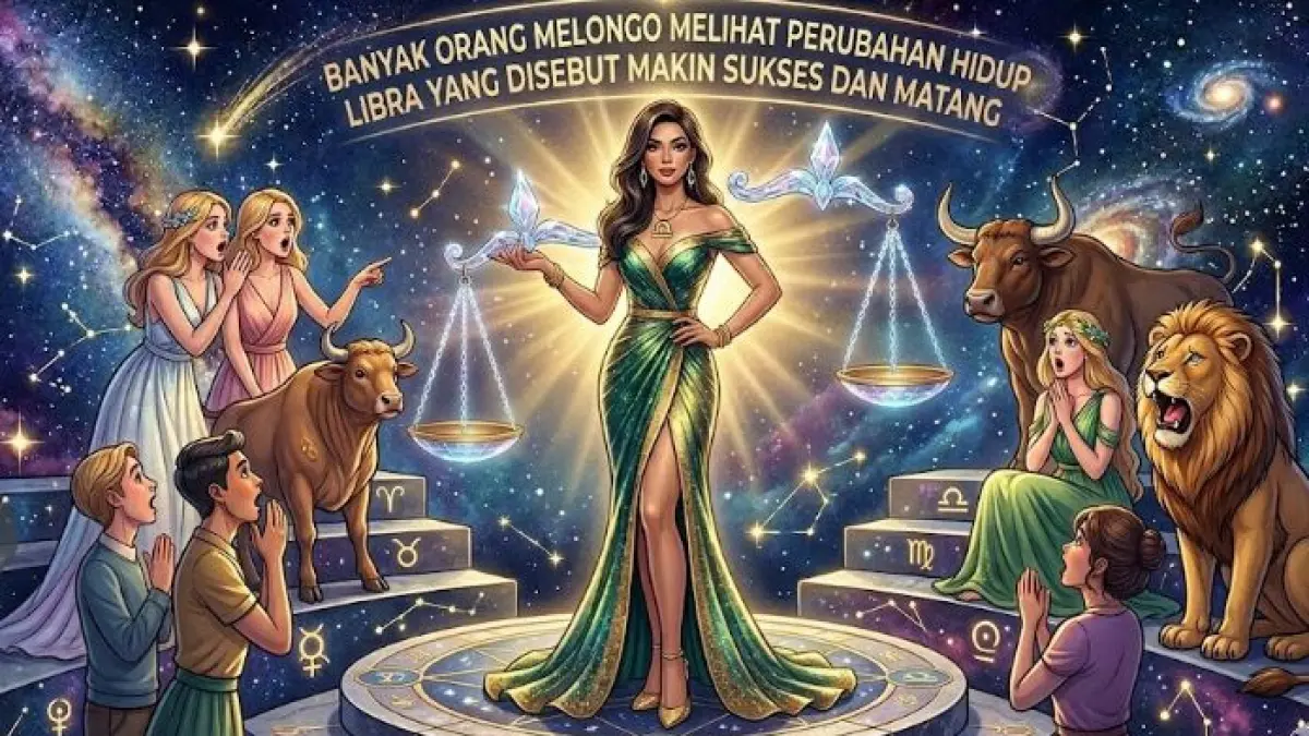 Ramalan zodiak Libra menyebut banyak orang akan melongo melihat perubahan hidup Libra yang disebut makin sukses dan matang. (Gemini Ai)