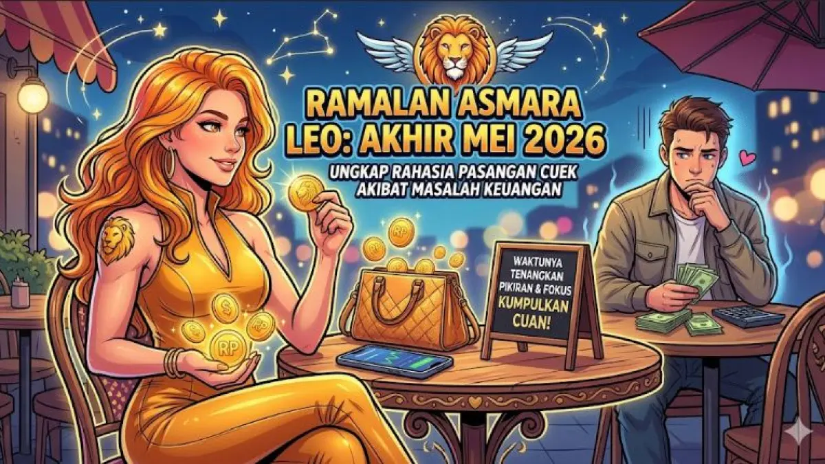 Ramalan asmara zodiak Leo akhir Mei 2026 ungkap rahasia pasangan cuek akibat masalah keuangan. Waktunya tenangkan pikiran dan fokus kumpulkan cuan! (Gemini Ai)