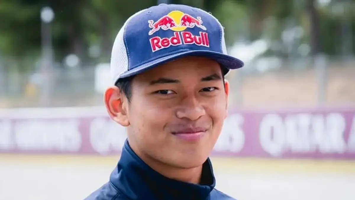 Veda Ega Pratama ramai dikagumi fans Jepang karena skill balap, attitude, dan mentalitasnya di dunia balap internasional.(Gemini AI)