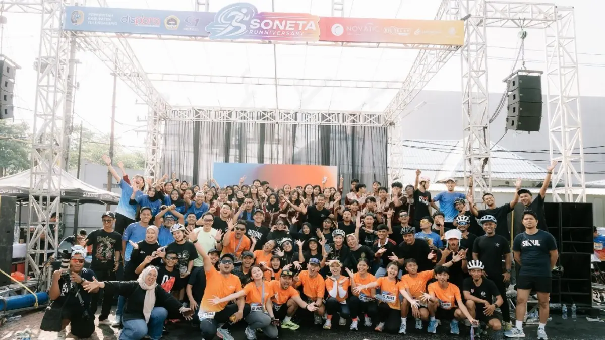 Soneta Runniversary sukses digelar pada Minggu (24/5/2026). Kegiatan ini menjadi ajang olahraga dan kreativitas generasi muda.