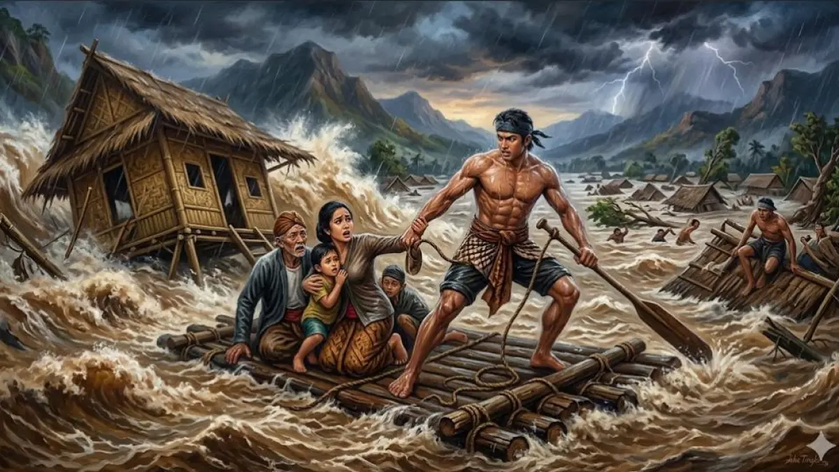 Asal usul Tulungagung dikaitkan dengan legenda pemuda pemberani yang menyelamatkan desa dari bencana air besar.(gemini AI)