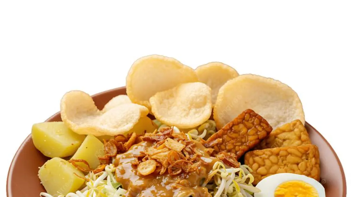 Resep bumbu gado-gado Jawa Timuran viral karena memakai santan 400 ml yang bikin rasa gurih, creamy, dan lebih medok. (Pinterest. com)