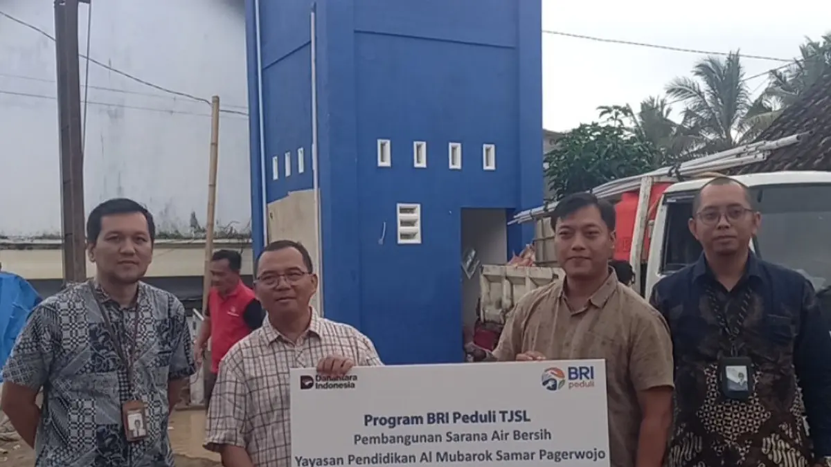 BRI Tulungagung bangun sarana air bersih di Yayasan Al Mubarok Pagerwojo melalui program BRI Peduli TJSL.(DOK. BRI TULUNGAGUNG)