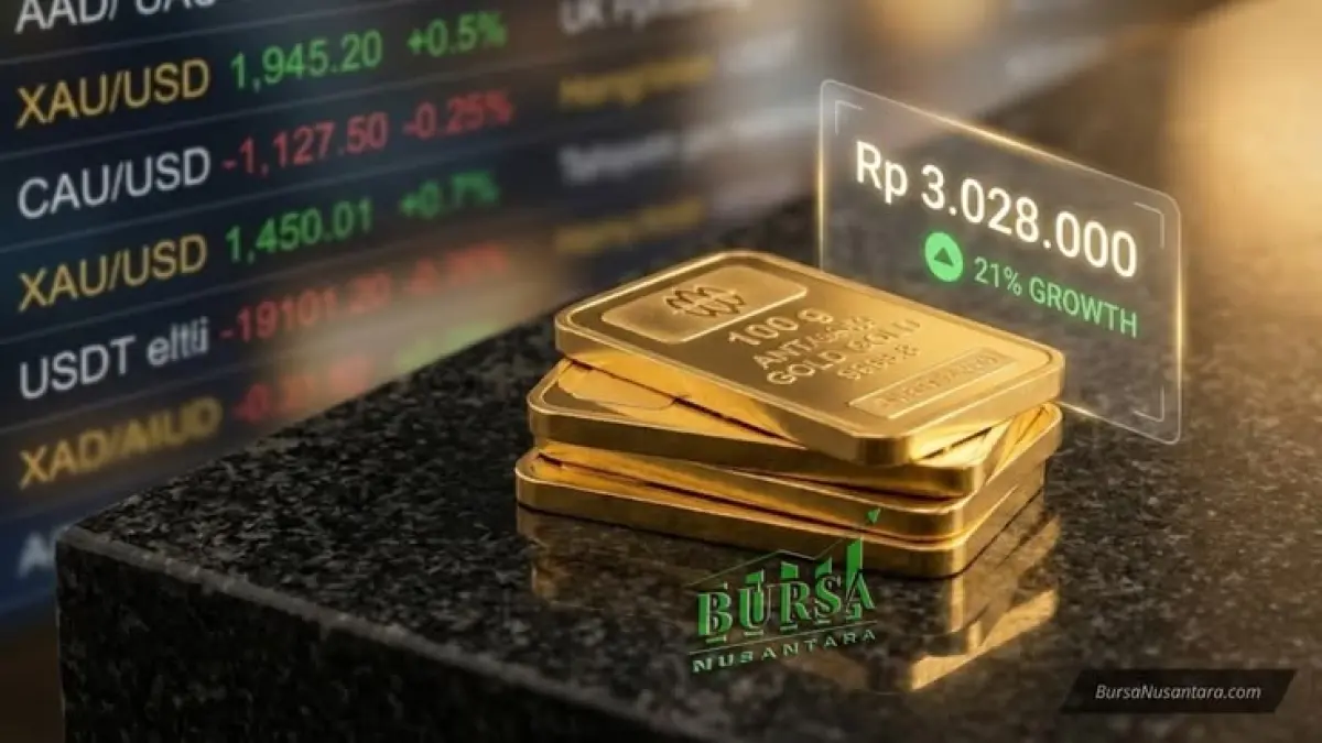 Harga emas Antam hari ini turun ke Rp2.798.000 per gram, buyback melemah, sementara emas cukim 24 karat justru naik.