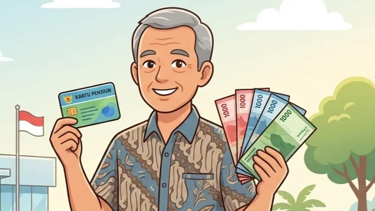 Taspen pastikan gaji ke-13 pensiunan cair mulai 2 Juni 2026, tetapi rapelan gaji dan kenaikan pensiun belum resmi diumumkan. (Ilustrasi Gemini AI)