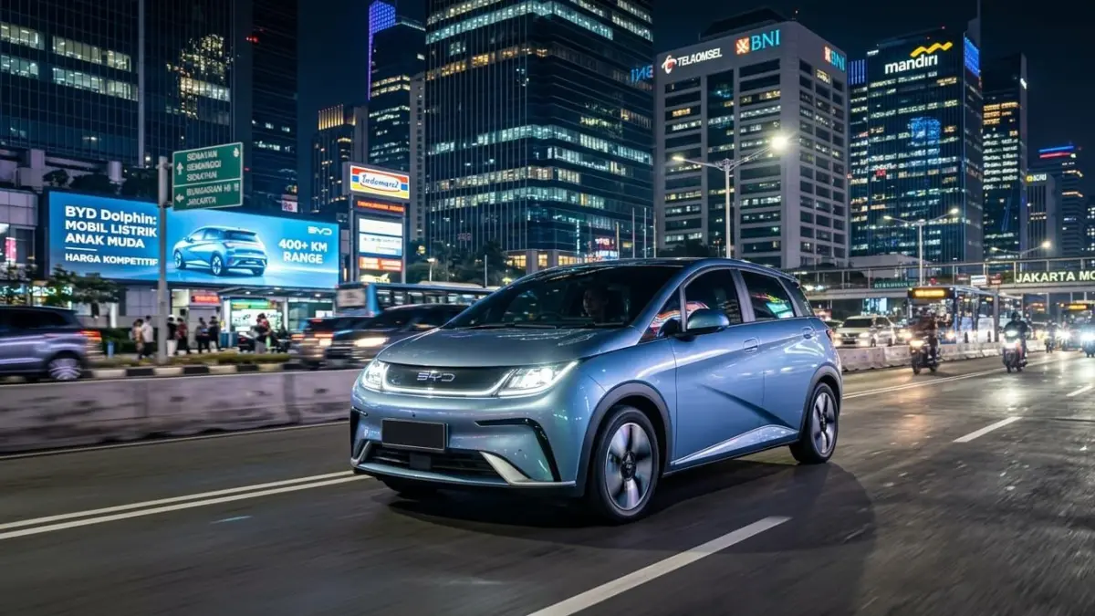 BYD Dolphin Indonesia hadir dengan desain futuristik, baterai efisien, dan fitur modern untuk pasar mobil listrik nasional.