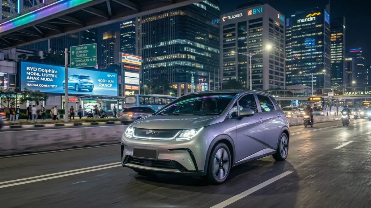 BYD Dolphin Indonesia hadir dengan desain futuristik, baterai modern, dan fitur canggih untuk pasar mobil listrik nasional.