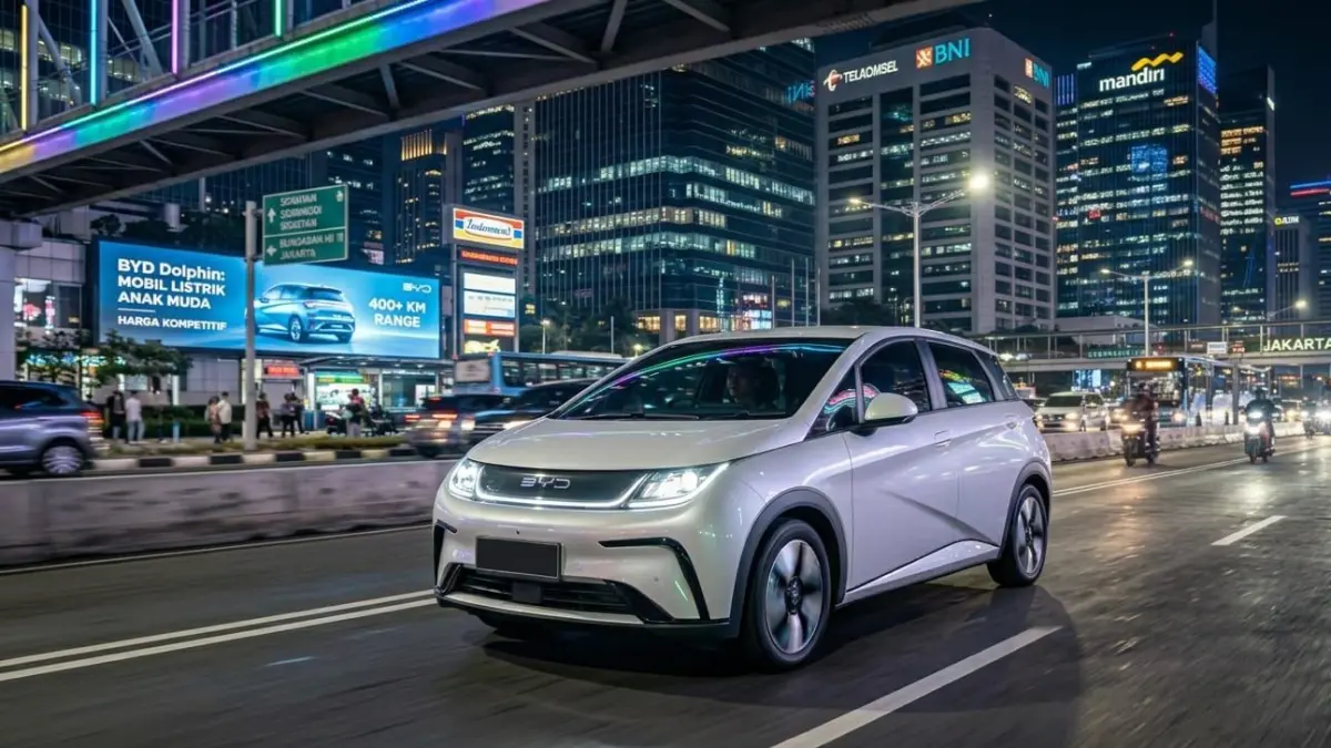 BYD Dolphin Indonesia hadir dengan desain futuristik, baterai modern, dan fitur canggih untuk pasar mobil listrik nasional.