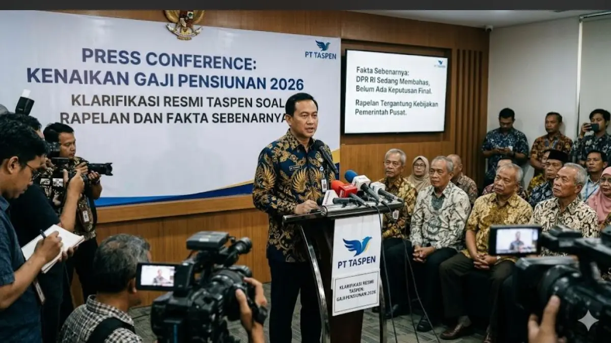 Kenaikan gaji pensiunan 2026 disebut disetujui DPR RI. Ini fakta sebenarnya soal rapelan dan klarifikasi resmi Taspen.(gemini Ai)