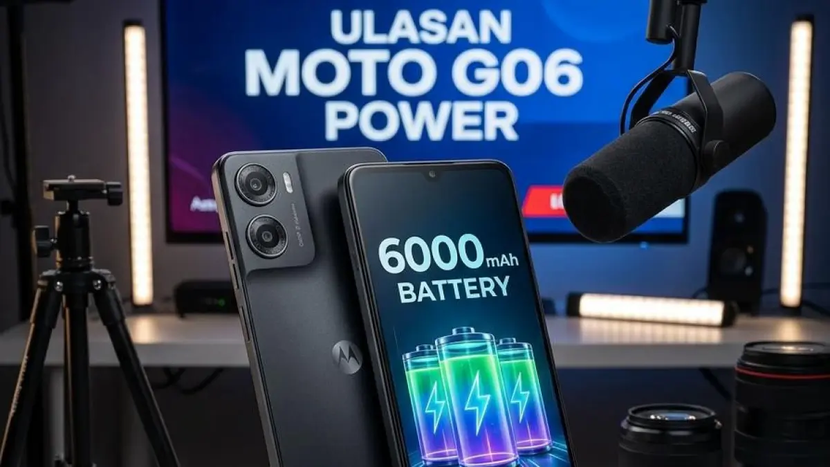 Motorola G06 Power Review hadir dengan baterai 6.000 mAh, layar 120Hz, dan desain modern untuk pasar HP murah 2026.