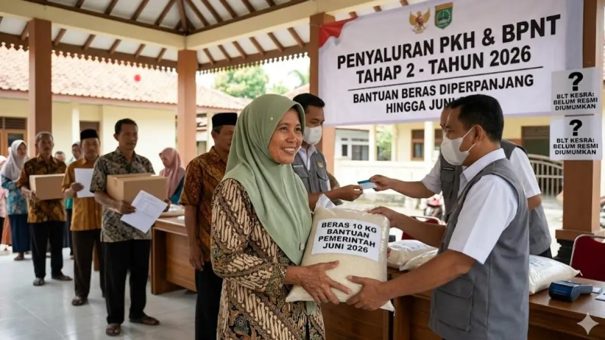 PKH BPNT tahap 2 tahun 2026 masih cair. Bantuan beras diperpanjang hingga Juni, sementara BLT Kesra belum resmi diumumkan.(FREEPIK.COM)