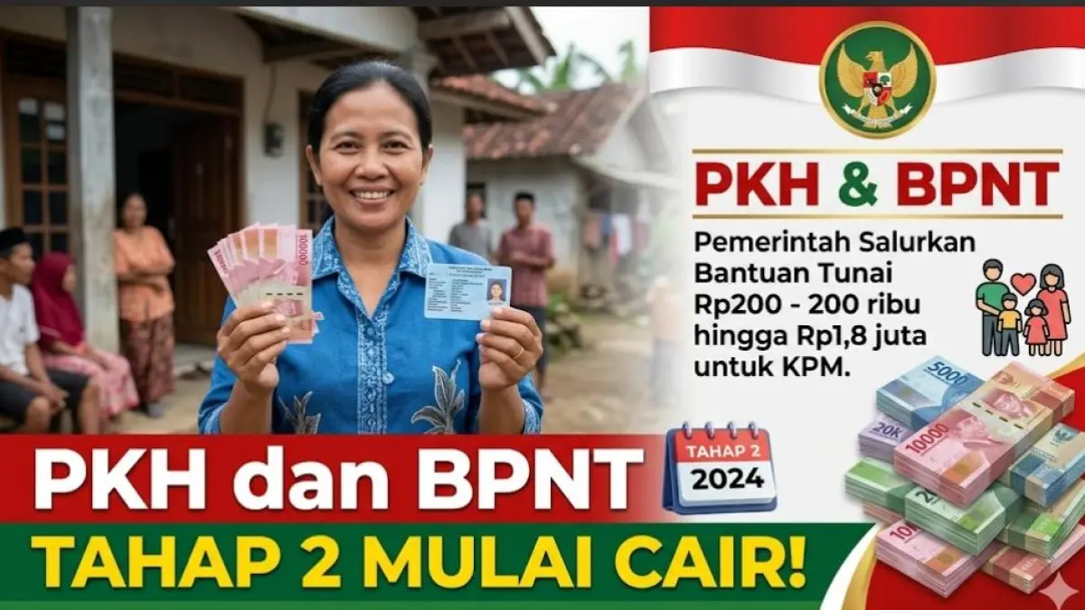 PKH dan BPNT tahap 2 mulai cair. Pemerintah juga salurkan bantuan tunai Rp200 ribu hingga Rp1,8 juta untuk KPM.(GEMINI AI)